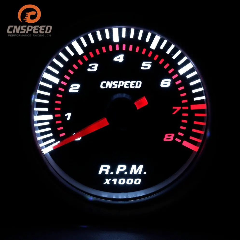 2/'/' inch 52MM Universal Car Motor LED Tachometer Tacho Gauge Meter Pointer RPM