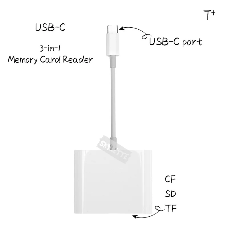 Type C CF TF SD Card Reader Digital Camera Kit Compatible Needn t APP All In 2