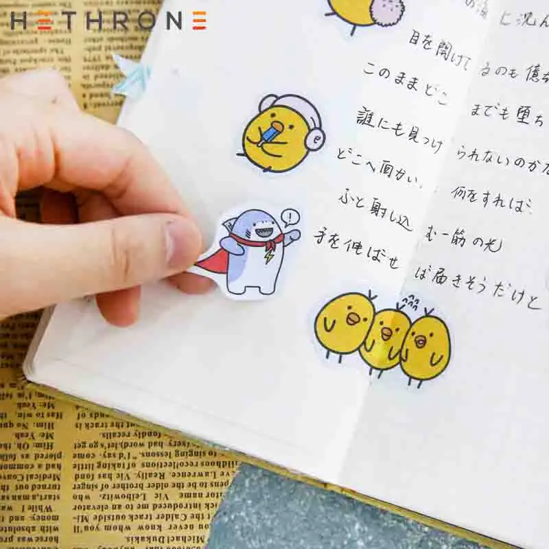 Hethrone креативный милый мультяшный животный прозрачный ПВХ стикер для учётной