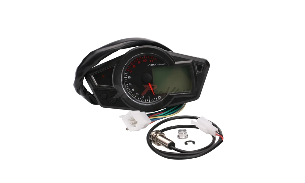 Motorcycle LCD Speedometer Motorcycle Digital Odometer Speedometer Tachometer Fit for 2&4 Cylinders