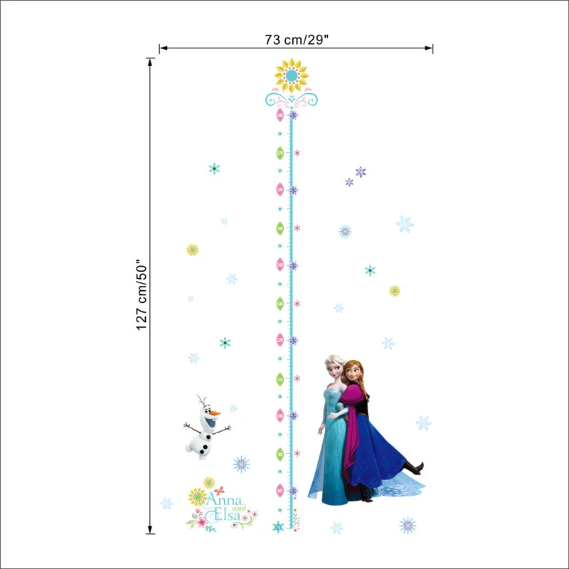 Cartoon Olaf Elsa Anna Princess Frozen Wall Stickers Home Decoration Growth Chart For Kids Height Measure Anime Wall Art Decals Cartoon Olaf Elsa Anna Princess Frozen Wall Stickers Home Decoration Growth Chart For Kids Height Measure Anime Wall Art Decals