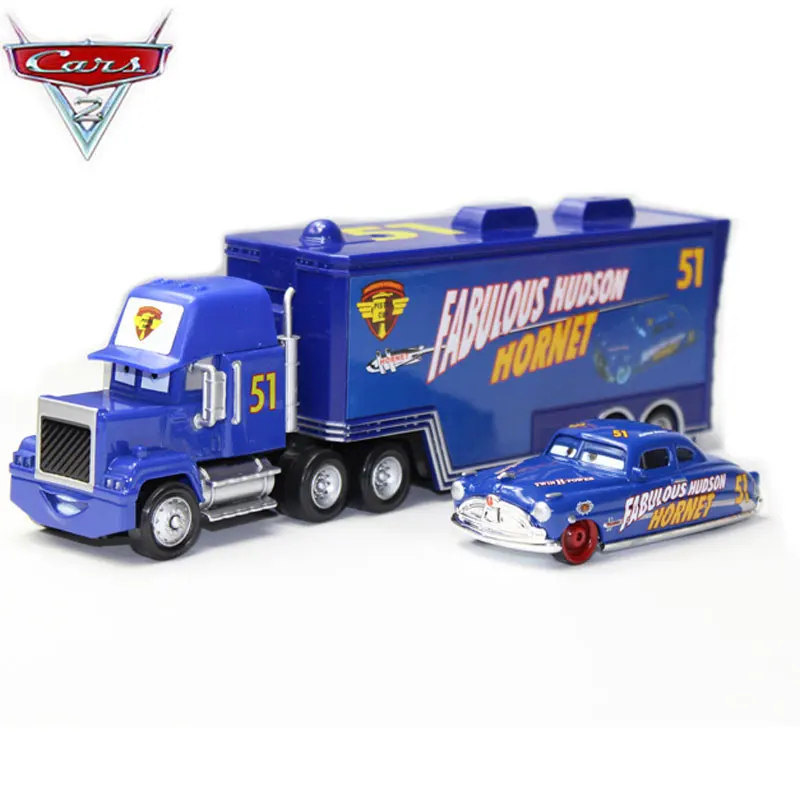 Все стили disney Cars 2 doc Hudson и Blue mack truck 1:55 масштабная модель полученная литьем под давлением металлический сплав коллекция автомобилей для детей Подарки - Цвет: 2
