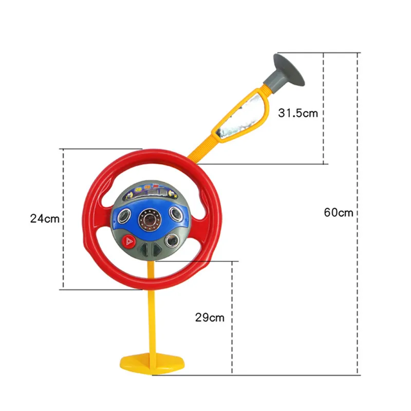 Детская музыкальная присоска для вождения рулевое колесо игрушка