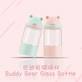 

2019 New HOT SALE BUDDY BEAR Outdoor Water Cup Office Glass Water Drinking Bottle 340 Fashion Cartoon Gift Mug Can Be Customized