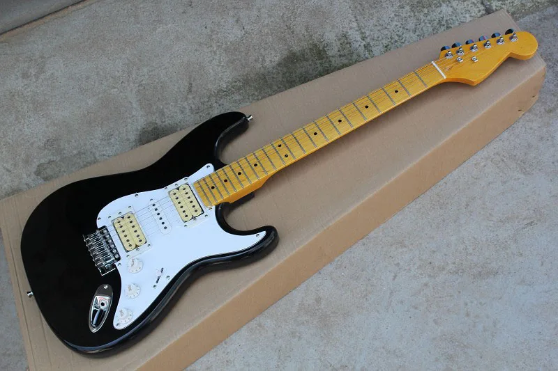 Free shipping New Arrival Stratocaster made in usa 6 string black HSH Electric Guitar custom body @31