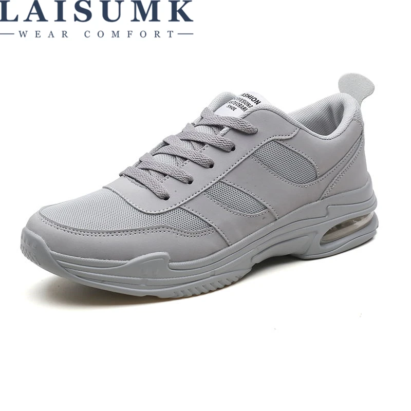 

LAISUMK Men's Canvas Shoes Hot Sale Breathable Casual Shoes For Male Lace-Up Vulcanized Shoes Men Flats Footwears Size 39-44
