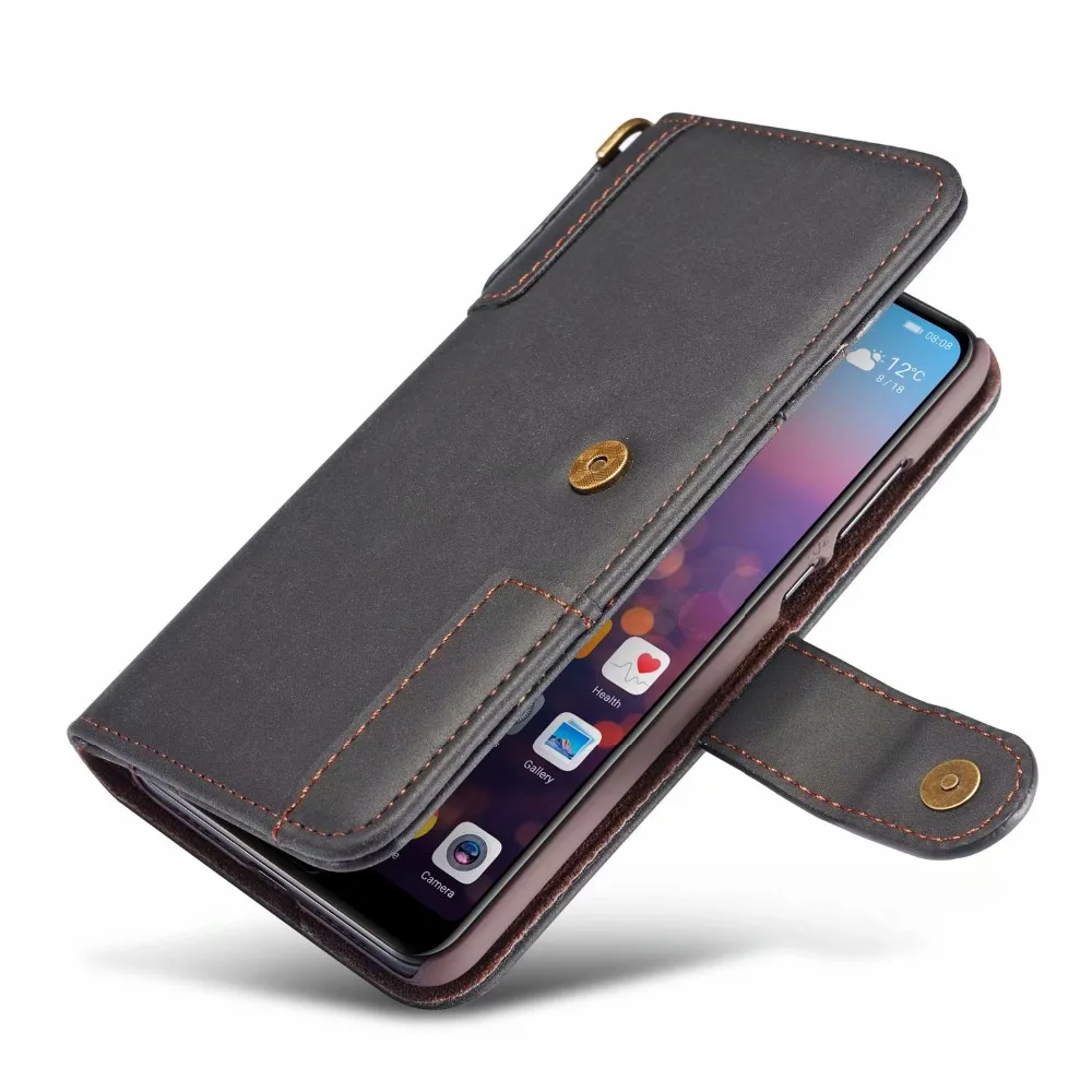 Кожаный чехол для huawei Nova 3e, классический, в ретро стиле, Воловья кожа, защитный кошелек, откидная крышка для huawei Nova 4e, чехлы с опорой, Капа