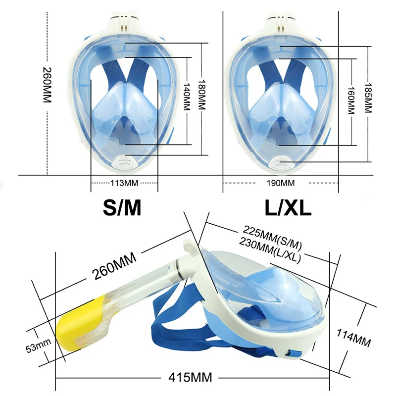 Маска для дайвинга, для всего лица, анти-туман, маска для подводного плавания, маска для подводной охоты, для детей/взрослых, очки, тренировочное снаряжение для дайвинга