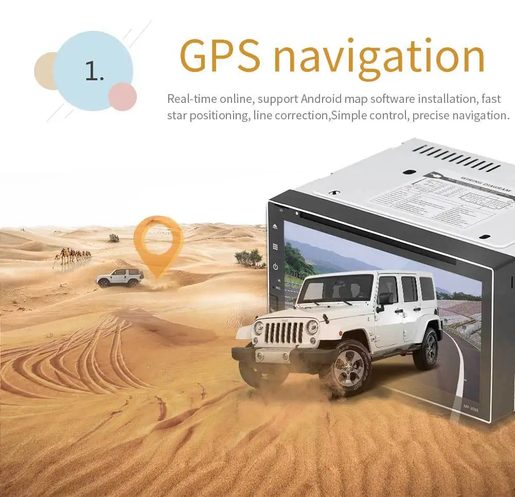 Discount Auto Parts 7 Inch Car Navigation TFT Bluetooth MP5/ No Key Player GPS Navigation Integrated Machine Priority Player Display 3