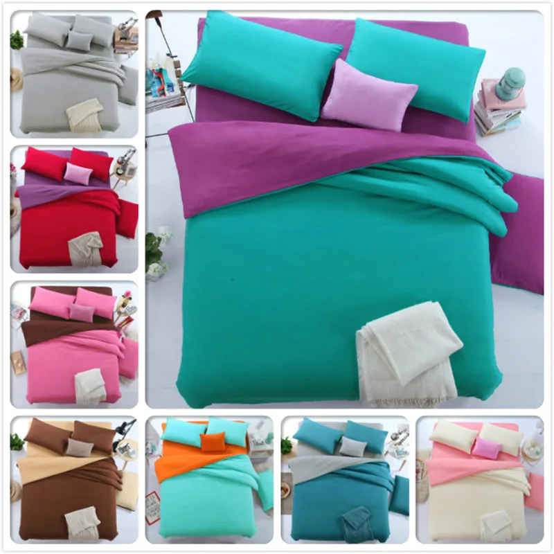

Plian Pure Color Bed Sheet 1.5m 1.8m 2.0m 2.2m Full King Queen Twin Single Double Size Duvet Cover Pillowcase 3pcs 4pcs Bedlinen
