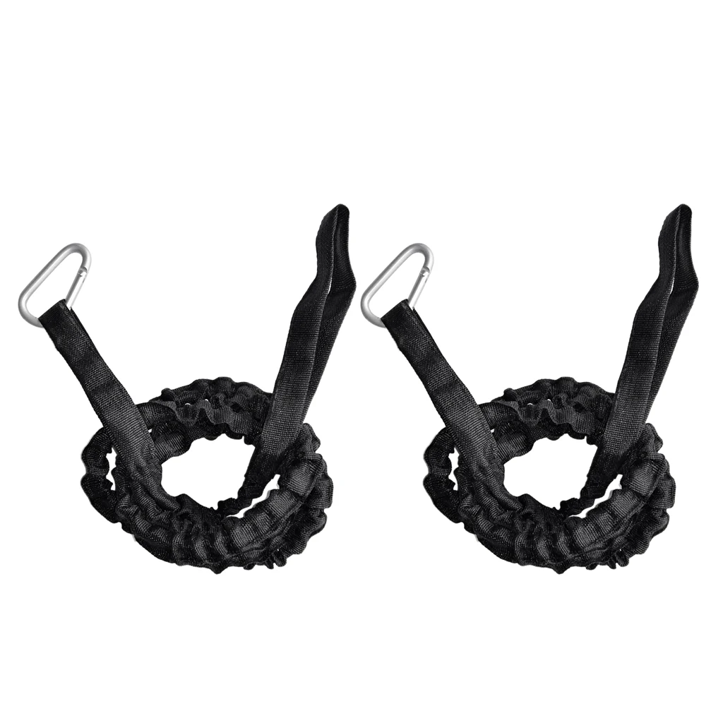 2 Pieces Kayak Canoe Boat Fishing Rod Leash/ Accessory Leash (156cm, Black) Water Sports Rowing Boats Canoe Oars Yacht