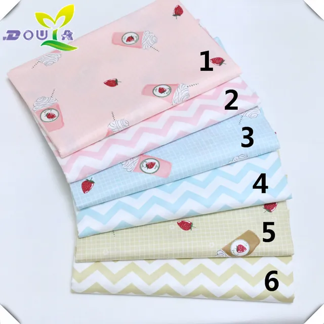 Cartoon Ice Cream Cotton Fabric Strawberry Printing And Cartoon Ice Cream Cotton Fabric Strawberry Printing And Whole Baby Cloth Nursery