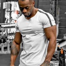 Новая брендовая мужская футболка фитнес бодибилдинг, короткий рукав футболки модные для отдыха мужские облегающие трендовые футболки