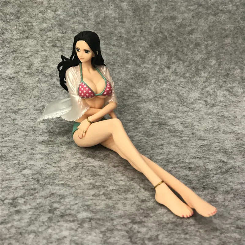

Anime ONE PIECE Charm Girl Nico Robin Swimsuit Sitting position PVC Anime Sexy Figures Collectible Model Toy 12 CM BOX Q535