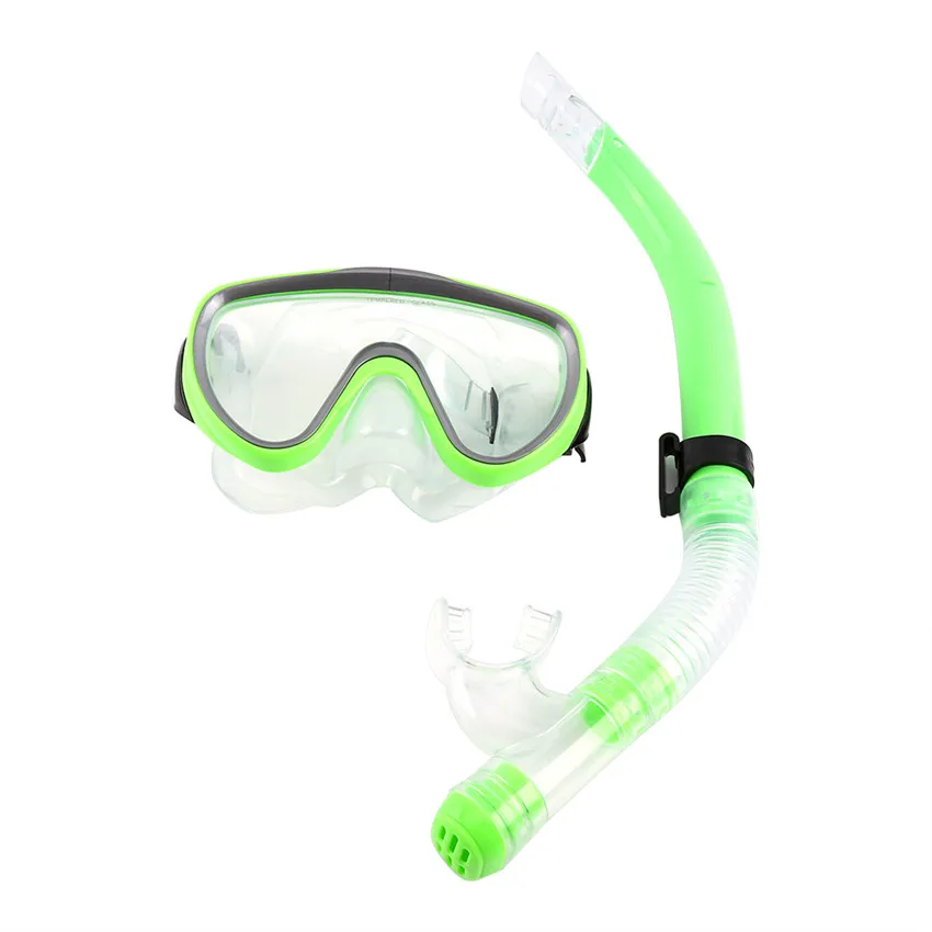 Adult Underwater Scuba Diving Snorkel Tempered Glass Half Dry Dive Mask Snorkel Swimming Diving Sports Training Snorkeling Mask