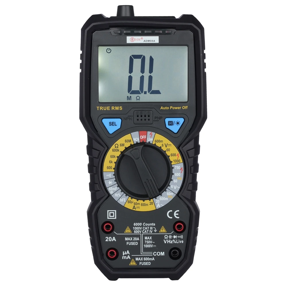 

BSIDE ADM08A True RMS Value Digital Multimeter Temperature Capacitance Frequency Test