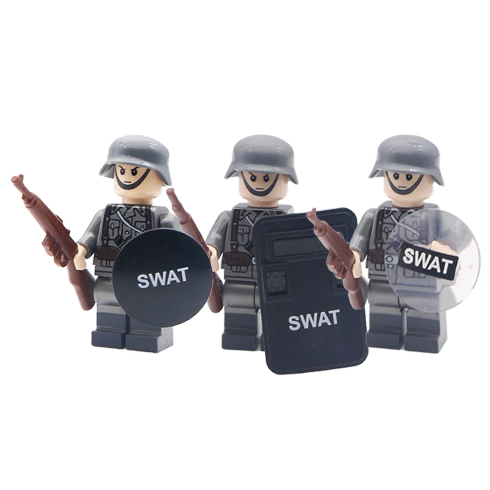 Military WW2 Weapon Pack Building Blocks SWAT City Police German Army Scene Base Gun Accessories Model LegoINGlys MOC Brick Toys (5)