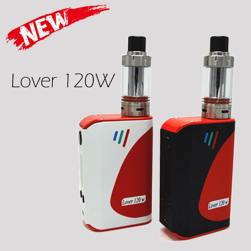 

New Arrival 120W E-Cigarette Lover 120W TC Box Mod Sub Ohm 5000mah Temperature Control Fashion Box Mod Vape vaporizer Tank