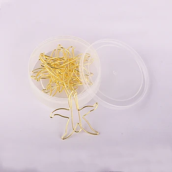 

gold Starfish Paper Clips Multi-functional Metal Clips Needles Large paperclip Lovely Office Accessories Metal Paper Clips