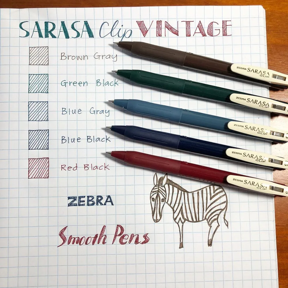 10 шт./компл. Zebra SARASA JJ15 винтажная цветная Гелевая Ручка роллер 0 5 мм нейтральная