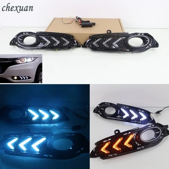 

CSCSNL 1 set 12V ABS Turn Signal style relay Car LED DRL Daytime Running Lights For Honda HRV HR-V 2014 2015 2016 2017 2018