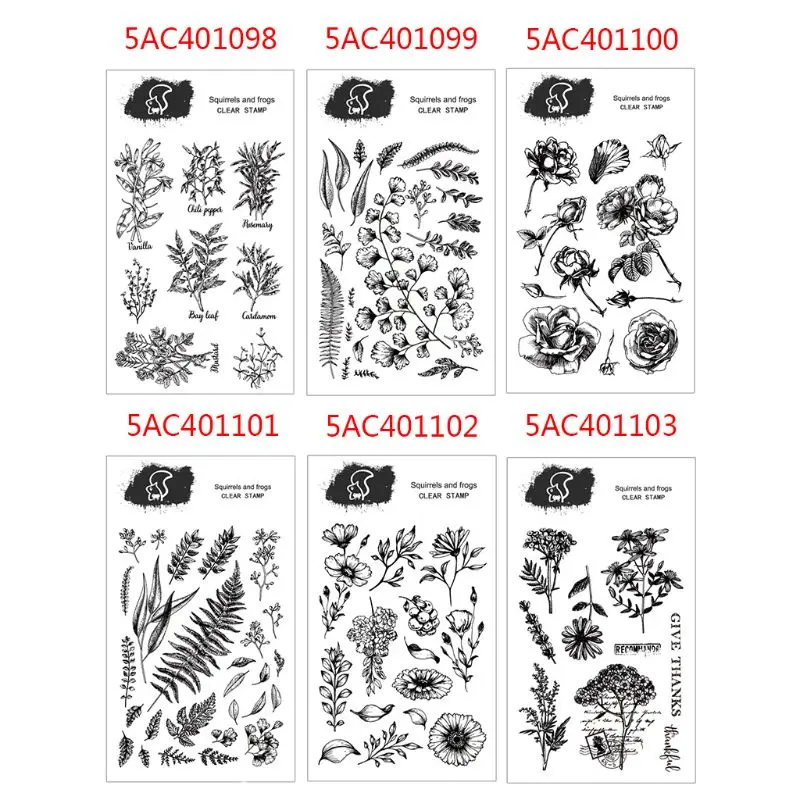 

Plant Silicone Clear Seal Stamp DIY Scrapbooking Embossing Photo Album Decorative Paper Card Craft Art Handmade Gift