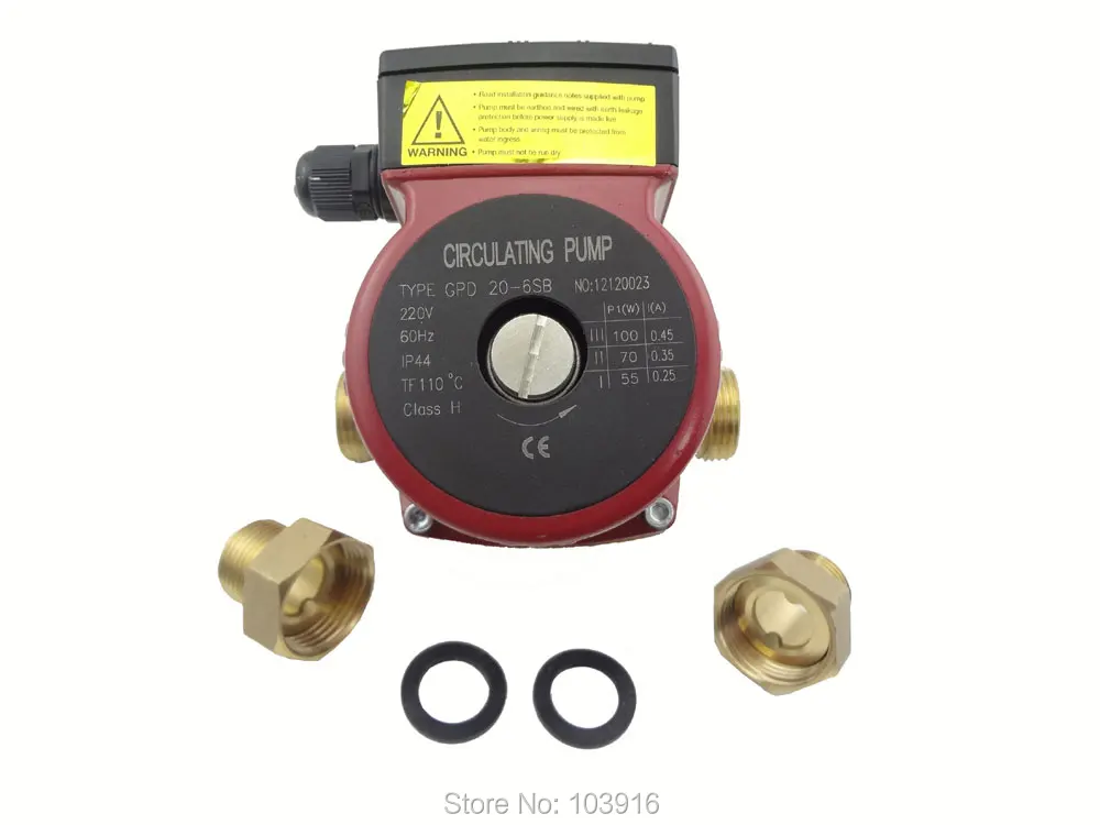 Unidade da Bomba de Circulação de Bronze Solar para Aquecedor de Água ou para o Sistema de Aquecimento de Água Velocidade Bomba Térmica Solar Quente 1 220v 3