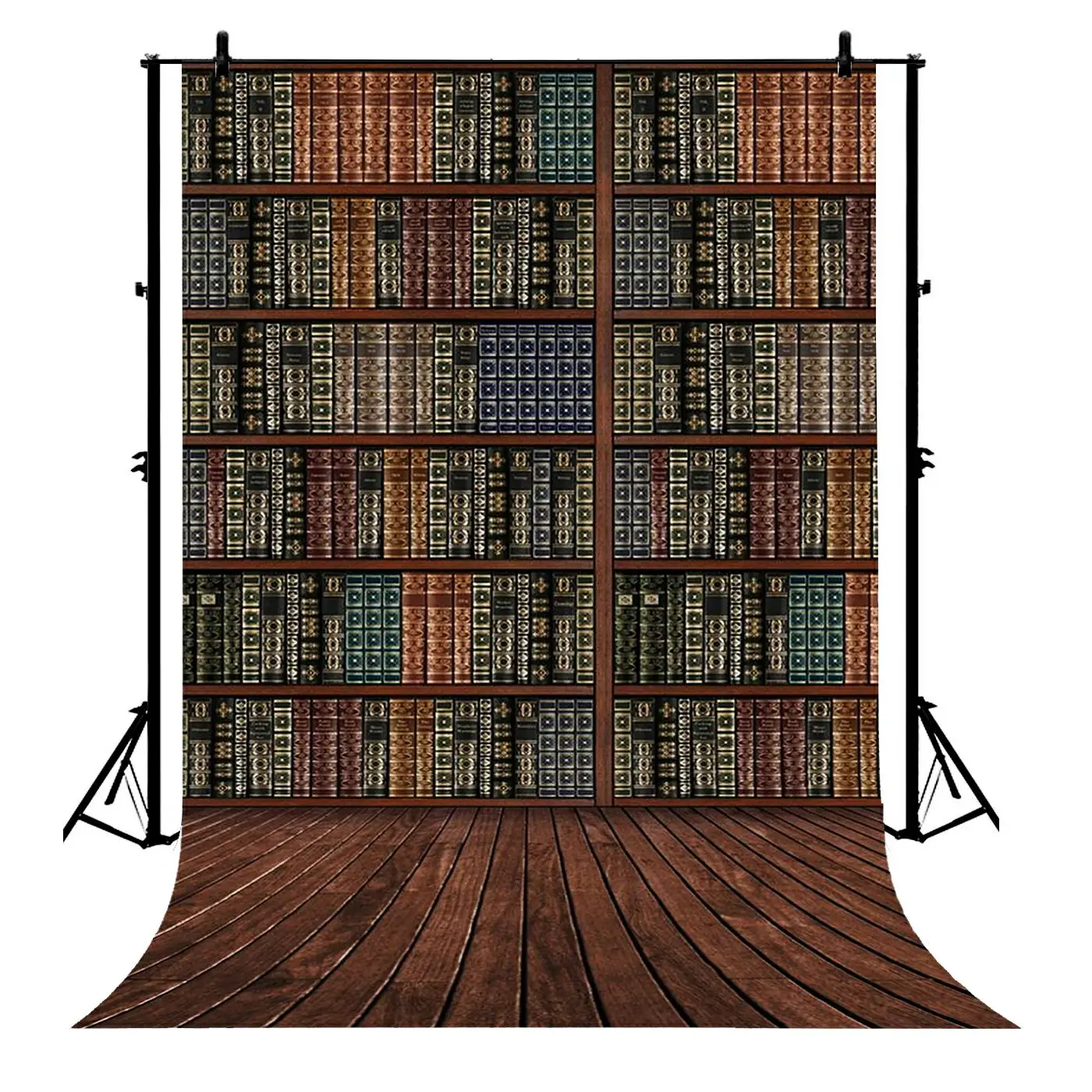 5x7ft رف القديمة خزانة جدار خشبي الطابق مخطط البوليستر صورة خلفية صورة خلفية