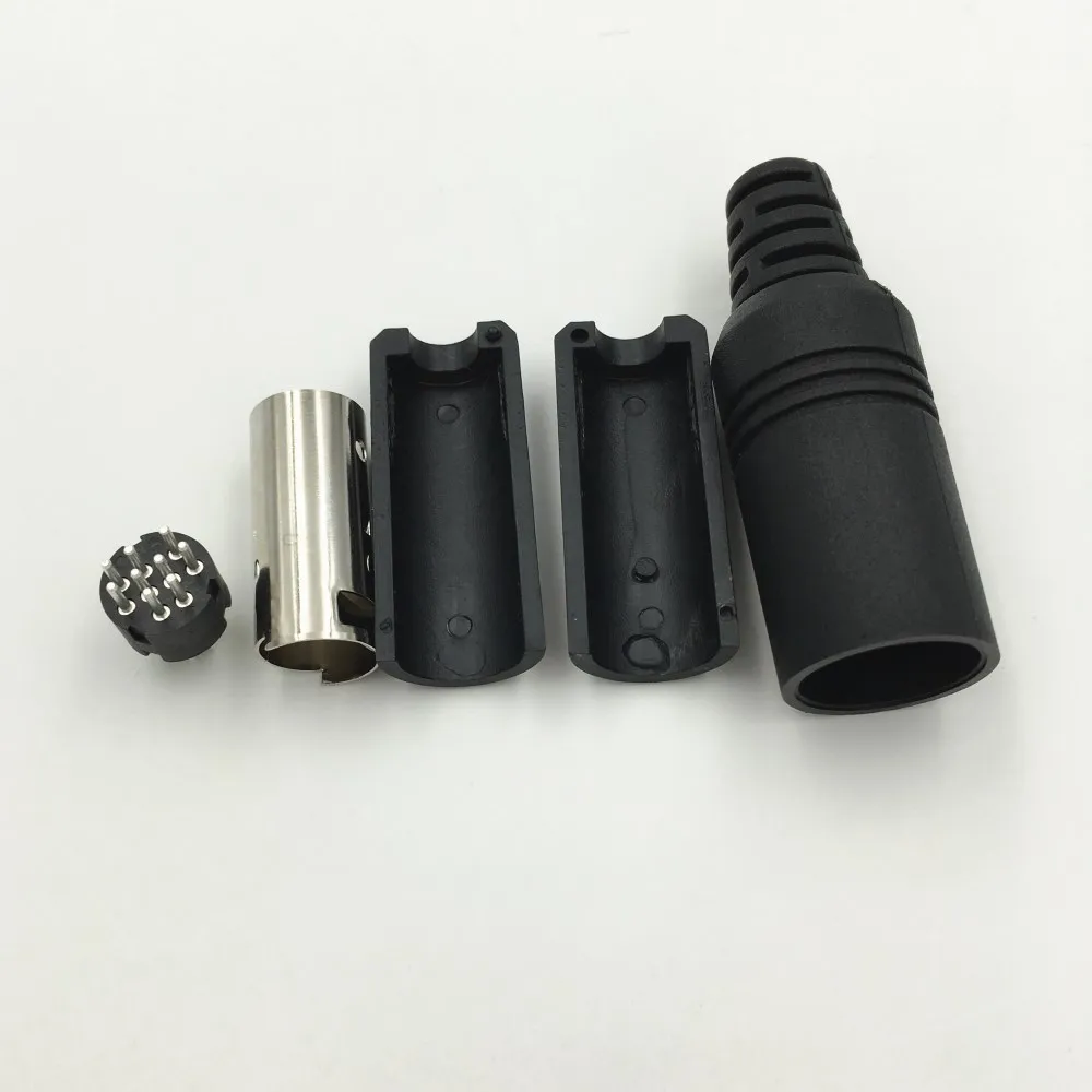 Штепсельная вилка Mini 3 4 5 6 7 8 9 Pin Din с пластиковыми магнитными паяльными кабелями