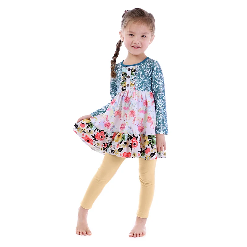 US $83.59 Kaiya Angel 2018 Girls Pants And Shirt Sets Unicorn Peony Flowers Top Children Kids Spring Summer Autumn Boutique Clothing