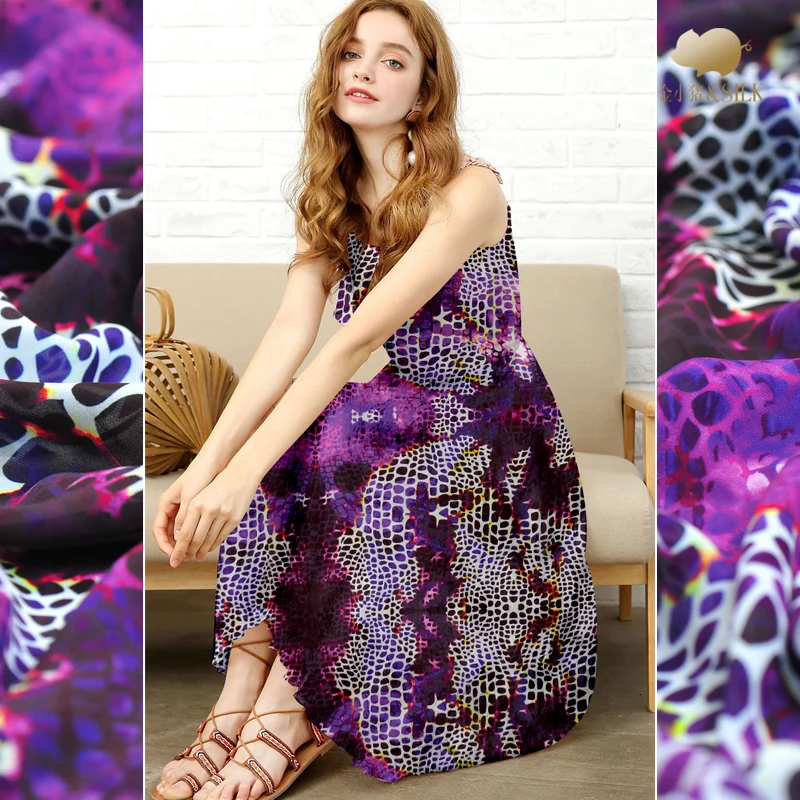 Anti wrinkle soft silk fabric drape silk double georgette fabric summer