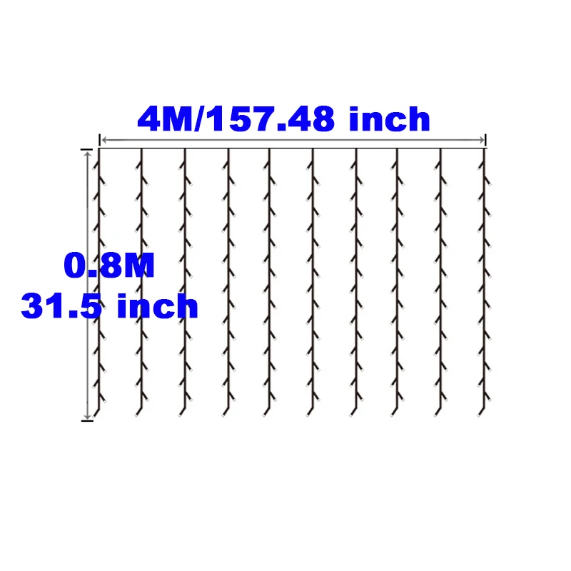 2x2/3x2,5/10x3 м Сосулька Светодиодный Сказочный занавес гирлянда Рождественские украшения для вечерние, новогодние, Свадебные огни праздничное освещение - Испускаемый цвет: V