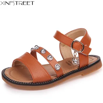 

Fashion 2018 Children Sandals Girls Shoes Summer Beach Rivets Baby Girl Sandals Comfortable Kids Shoes Size 26-36