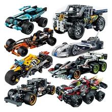 Decool racer puxar para trás do carro de alta tecnologia trator escavadeira blocos de construção tijolos compatível criança brinquedos para crianças