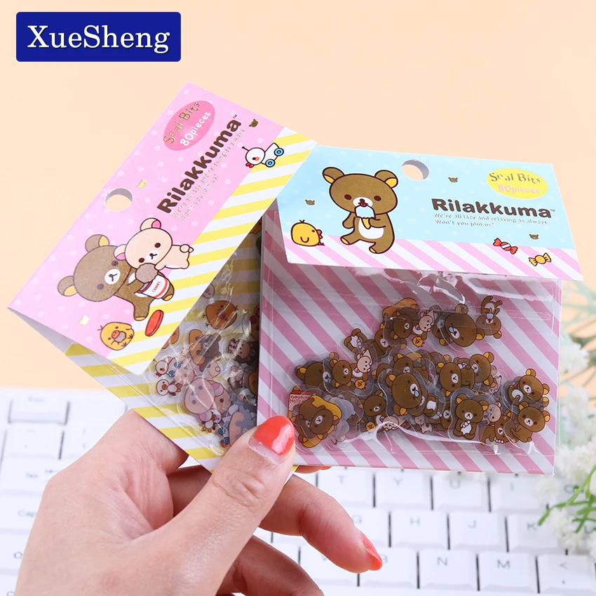 80 шт./лот мини бумажная наклейка Rilakkuma сумка сделай сам дневник планер украшение