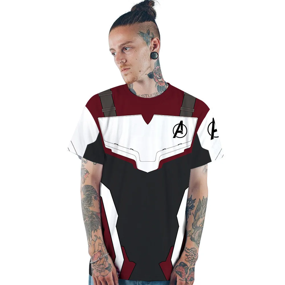

Marvel The Avengers 4 Endgame Quantum Realm Digital Print Couple Short Sleeve T-Shirt Casual Sports Top Sweatshirt TS002