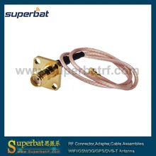 Superbat РФ коаксиальный cabale SMA женский Jack фланец типа UFL/IPX правый угол с rg178 25 см кабельные сборки для беспроводной