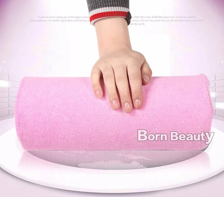 Мягкая розовая хлопковая ткань держатель для рук дизайн ногтей оборудование Подушка маникюрный спонж инструменты для ногтей