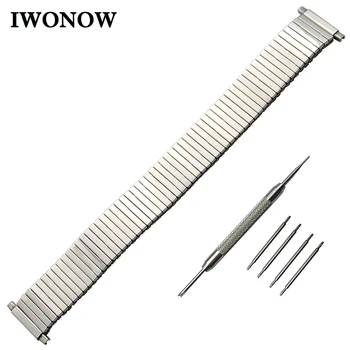 

Stainless Steel Watch Band 20mm for Garmin Vivomove Elastic Strap Replacement Wrist Belt Bracelet Silver + Spring Bar + Tool