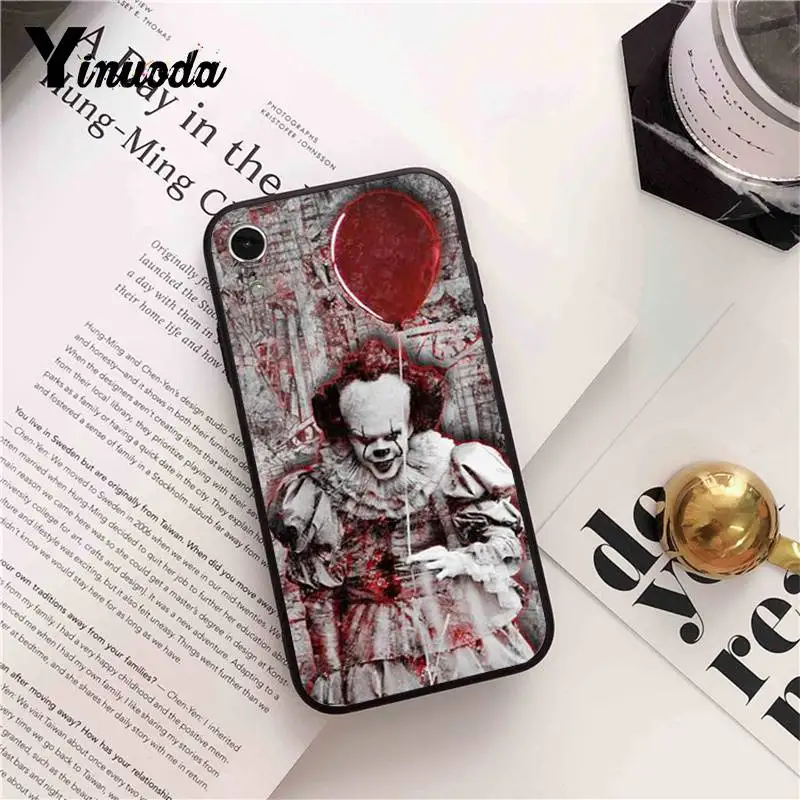 Yinuoda это Pennywise клоун ужас мягкий резиновый черный чехол для телефона для iPhone 5 5Sx 6 7 7plus 8 8Plus X XS MAX XR 10 Чехол