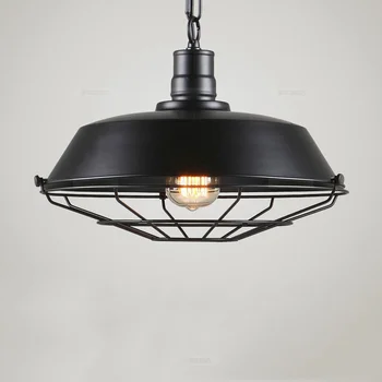 

Retro personality art restaurant light American chandelier single head bar lid country pendant lamp LW515149PY