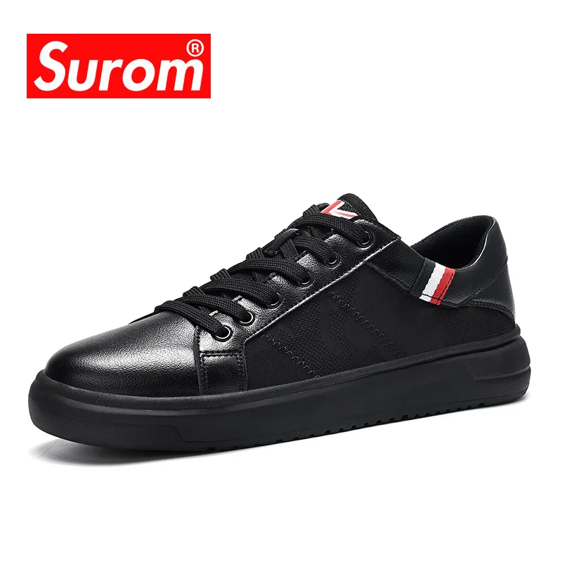 SUROM Summer Clearance Men's Thick Bottom Casual Shoes Breathable Fashion Sneakers Ice quality Man Flat Shoe Classic Krasovki