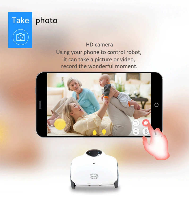 New family member smart Remote Control RC robot remote monitoring smartphone control Video car Intelligent mobile camera robot