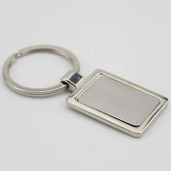 

FREE SHIPPING BY DHL 100pcs/lot Zinc Alloy Metal Blank Keyrings Key Chains Rectangle Key Holders