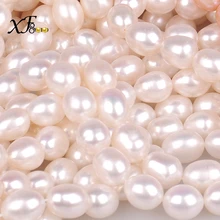 [XF800] жемчужные бусины для изготовления ювелирных изделий из натурального пресноводного жемчуга, ювелирные украшения, ювелирные украшения 8-9 мм, свободные драгоценные камни DIY [B109]