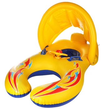 

Infant Sunshade Seat Parent-Child Interactive Swimming Ring Inflatable Swimming Ring Inflatable Swimming Pool Retractable And