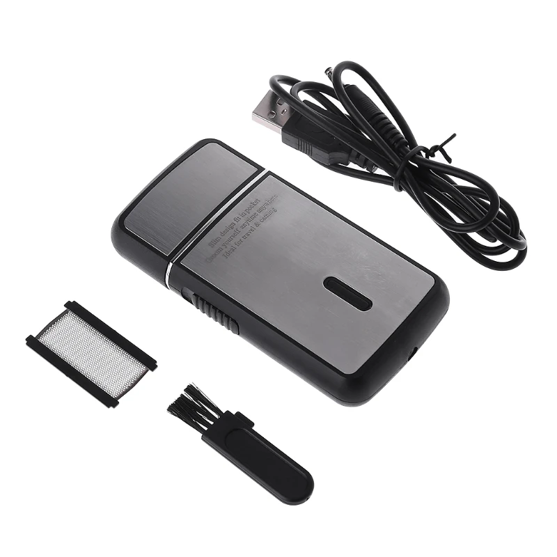 Портативная Мужская электрическая бритва Foil Slim Shaver USB перезаряжаемая дорожная |