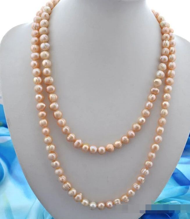 

0847 baroque baby pink freshwater pearl necklace