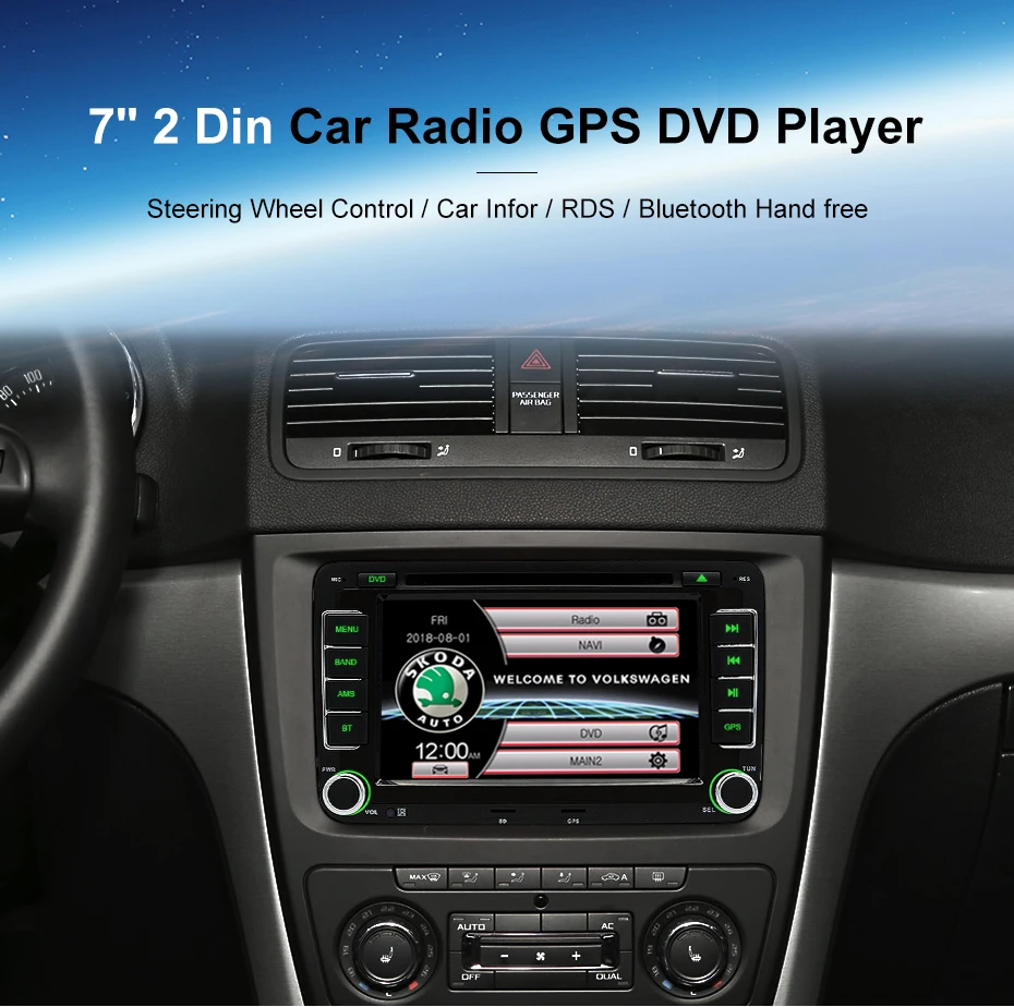 Junsun 2 din " автомобильный DVD Радио мультимедийный плеер для VW/Skoda/Octavia/Fabia/Rapid/Yeti/Seat/Leon gps навигация автомобильный аудио стерео