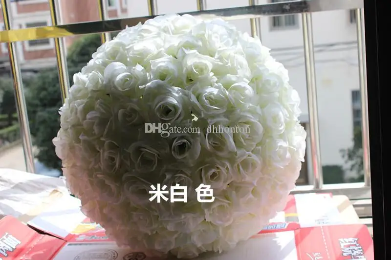 12 дюймов Свадебный Шелковый помрандер целующийся шар цветок для украшения искусственный цветок для свадьбы садовый рынок украшения